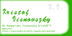 kristof visnovszky business card
